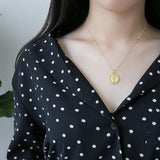 S925 Sterling Silver Eliza Coin Pendant Necklace Chain