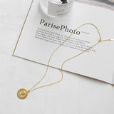 S925 Sterling Silver Eliza Coin Pendant Necklace Chain
