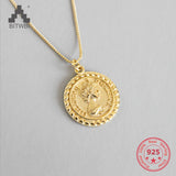 S925 Sterling Silver Eliza Coin Pendant Necklace Chain