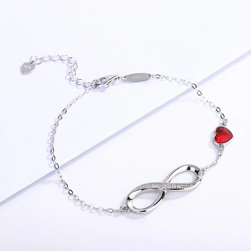 S925 Sterling Silver 8-character Infinite Bracelet