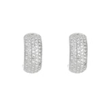 S925 Sterling Silver Cold Wind Four Rows of Diamonds Earrings