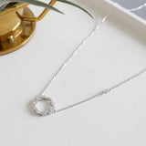 Sterling Silver Zircon Necklace Women Silver Jewelry
