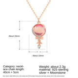 925 Silver Fairy Rod Necklace Women's Clavicle Chain Pendant