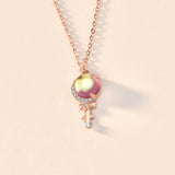 925 Silver Fairy Rod Necklace Women's Clavicle Chain Pendant