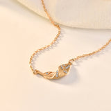 S925 Sterling Silver Fallen Leaves Necklace Female Personality Clavicle Chain