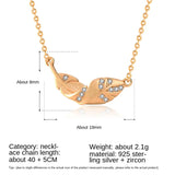 S925 Sterling Silver Fallen Leaves Necklace Female Personality Clavicle Chain