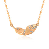 S925 Sterling Silver Fallen Leaves Necklace Female Personality Clavicle Chain