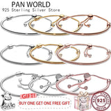 S925 Sterling Silver Love Snake Bone Bracelet