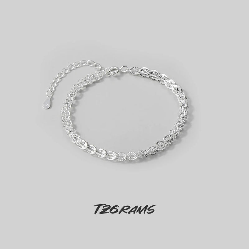 S925 Silver Glitter Bracelets for Women