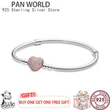 S925 Sterling Silver Love Women's Pan Bracelet for Charm Jewelry