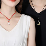 S925 Sterling Silver Star Moon Necklace Nautical Couple Necklace