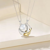 S925 Sterling Silver Star Moon Necklace Nautical Couple Necklace