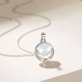 S925 Sterling Silver Star Moon Necklace Nautical Couple Necklace