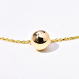 925 Sterling Silver Female Ball Leg Bracelet Anklet 14K Plated Fine Jewelry