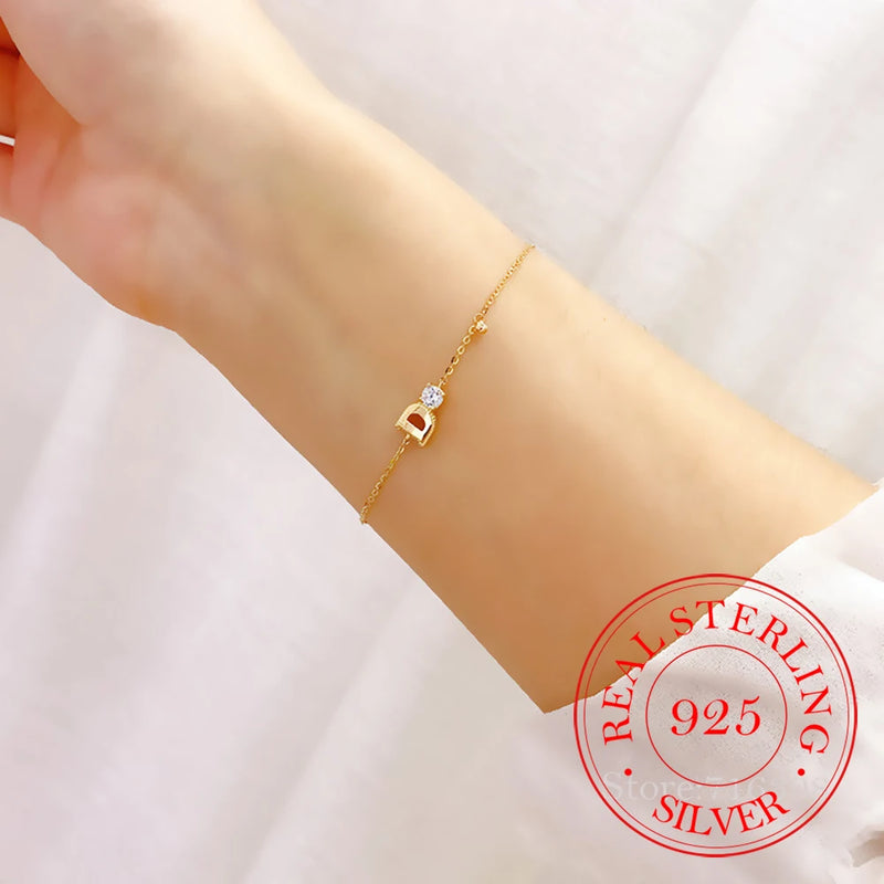 925 Silver Crystal Charm Bracelet for Women | Wedding Gift