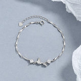 S925 Crystal Bird Charm Bracelet for Women Girls