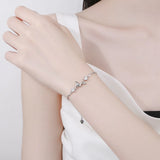 S925 Crystal Bird Charm Bracelet for Women Girls