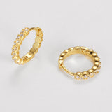 Sterling Silver Filled Hoop Earrings Piercing Studs