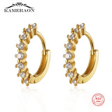 Sterling Silver Filled Hoop Earrings Piercing Studs