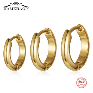 Sterling Silver Filled Hoop Earrings Piercing Studs