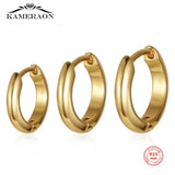 Sterling Silver Filled Hoop Earrings Piercing Studs
