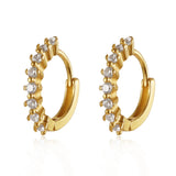 Sterling Silver Filled Hoop Earrings Piercing Studs