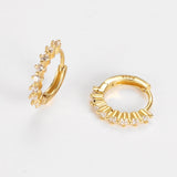 Sterling Silver Filled Hoop Earrings Piercing Studs