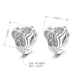 S925 Sterling Silver Butterfly Zircon Earrings For Women