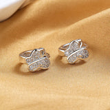 S925 Sterling Silver Butterfly Zircon Earrings For Women