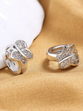 S925 Sterling Silver Butterfly Zircon Earrings For Women