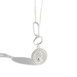 925 Sterling Silver Elizabeth Coin Pendant Necklace for Women