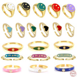 S925 Silver Finger Rings Adjustable Open Ring For Women Lady