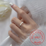 S925 Silver Pearl Finger Party Ring Wedding Gift