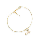 S925 Sterling Silver Fishtailing Bracelet 14K Real Jewelry Anniversary Gift