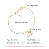 S925 Sterling Silver Fishtailing Bracelet 14K Real Jewelry Anniversary Gift