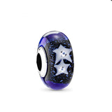 S925 Flower Charms PAN Star Glass Beads for Bracelet DIY Gift