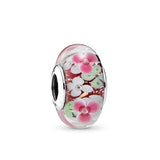 S925 Flower Charms PAN Star Glass Beads for Bracelet DIY Gift