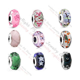 S925 Flower Charms PAN Star Glass Beads for Bracelet DIY Gift