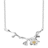 S925 Sterling Silver Flower Necklace Antique Pear Flower Pendant