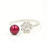 S925 Flower Ring For Pearl, DIY Jewelry Making
