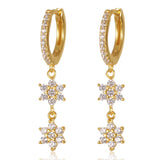 Sterling Silver Flowers Tassel Earrings for Wedding Gift