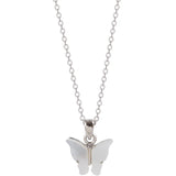 S925 Sterling Silver Fritillary Butterfly Necklace Vintage Gothic Girl Chain