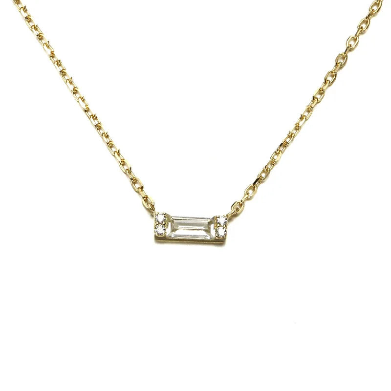 Sterling Silver Crystal Choker Necklace Pendant for Women