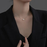 S925 Silver Baroque Pearl Short Necklace Pendant