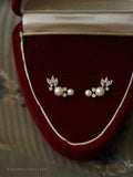 S925 Sterling Silver Gilded Earrings with Synthetic Pearl