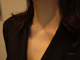 S925 Sterling Silver Three Little Love Necklace Female Pendant Collar Chain