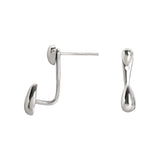S925 Sterling Silver Glossy Droplet Earrings