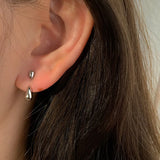 S925 Sterling Silver Glossy Droplet Earrings