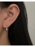 S925 Sterling Silver Glossy Droplet Earrings