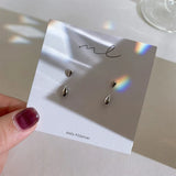 S925 Sterling Silver Glossy Droplet Earrings